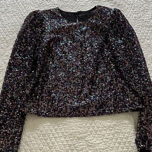Endless Rose Iridescent Sequin Blouse